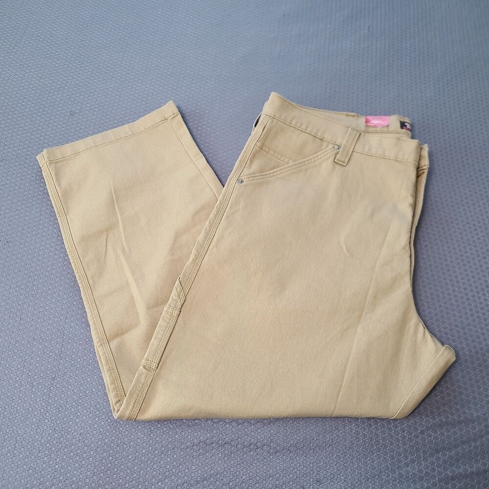 NWT Levi's Signature Carpenter Jeans Khaki 42x30 Hammer Loop & Utility Pocket